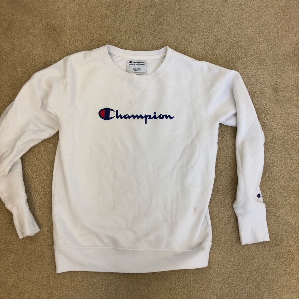 White Champion sweatshirt